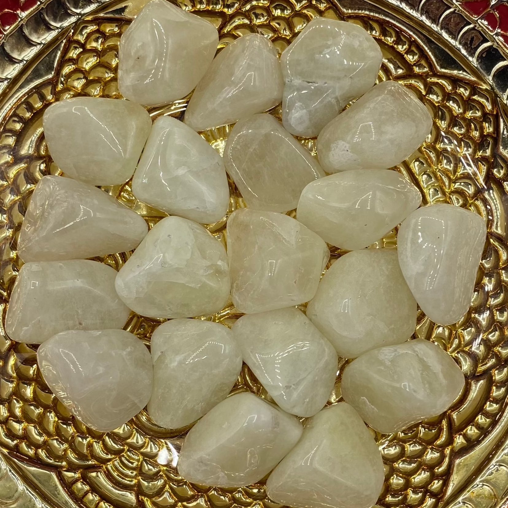 Sulphur Quartz Tumblestones Crystals