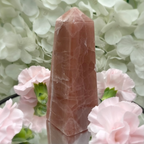 Strawberry Calcite Obelisk - Motivation & Willpower Crystals