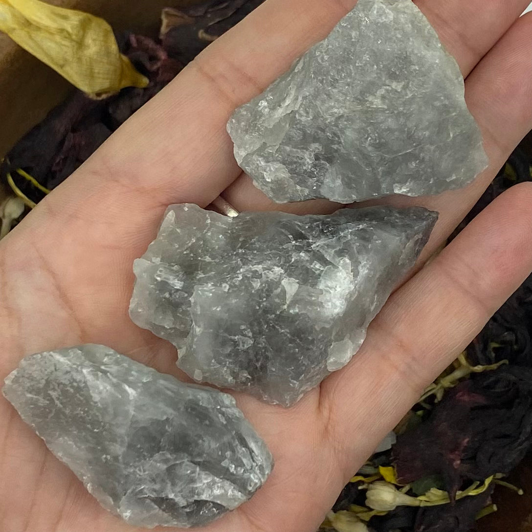 Rough Grey Moonstone Chunk - Intuition & Clairvoyance 20g - 30g Crystals
