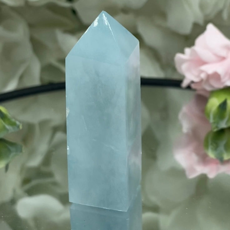 Aquamarine Point - Serenity & Intuition 6- 5cm x 1.7cm Crystals