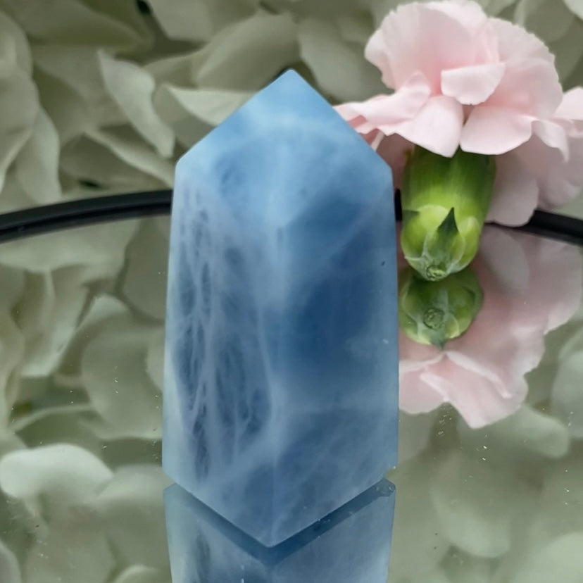 Aquamarine Point - Serenity & Intuition 3- 4.7cm x 1.9cm Crystals