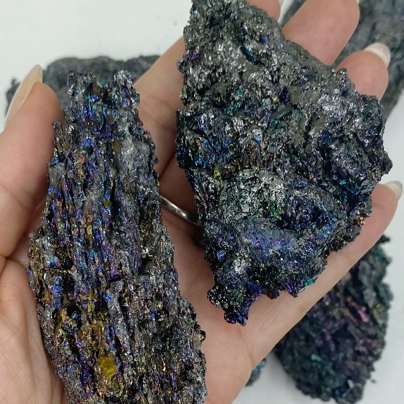 Silicon Carbide (Carborundum)- Vitality & Prosperity 101g - 150g Crystals