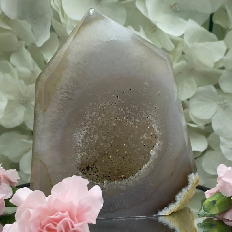 Agate Obelisk Drusy Tower - Balance & Harmony Crystals
