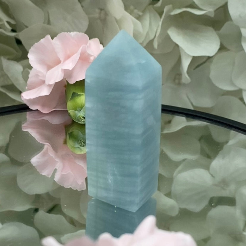 Aquamarine Point - Serenity & Intuition 8- 5.5cm x 1.9cm Crystals