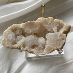 Polished White Quartz Geodes Crystals