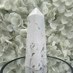 Snow Agate Obelisk - Mental Clarity & Grounding Crystals