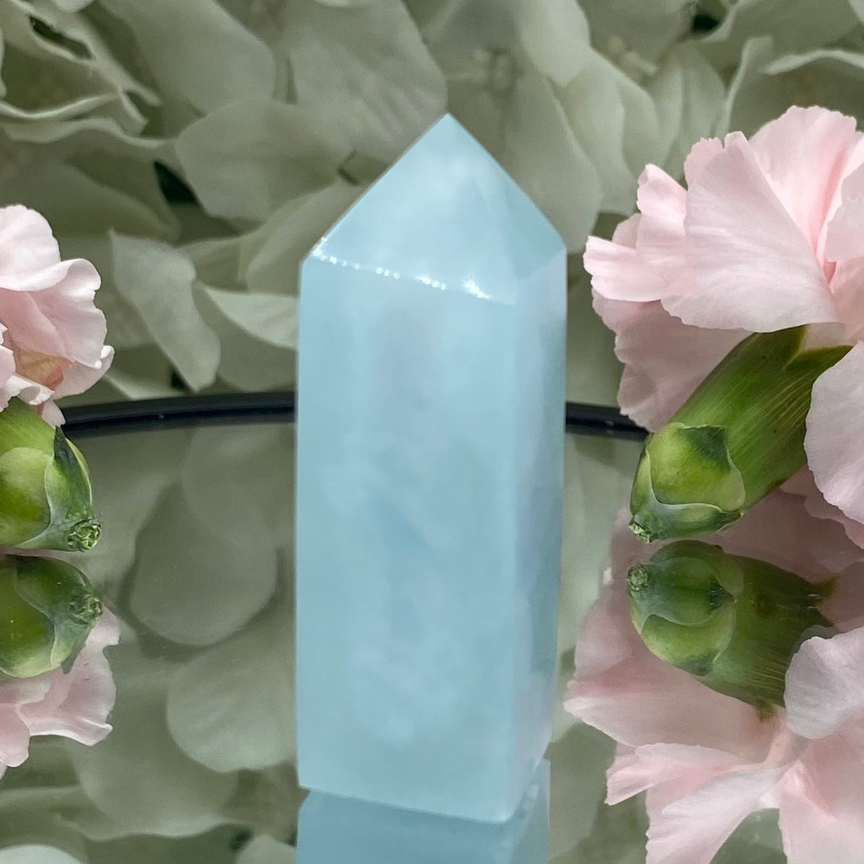Aquamarine Point - Serenity & Intuition 9- 5.5cm x 1.7cm Crystals