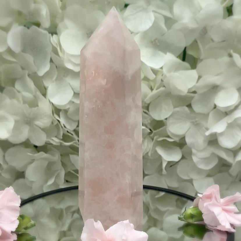 Rose Quartz Tower - Universal & Unconditional Love Crystals