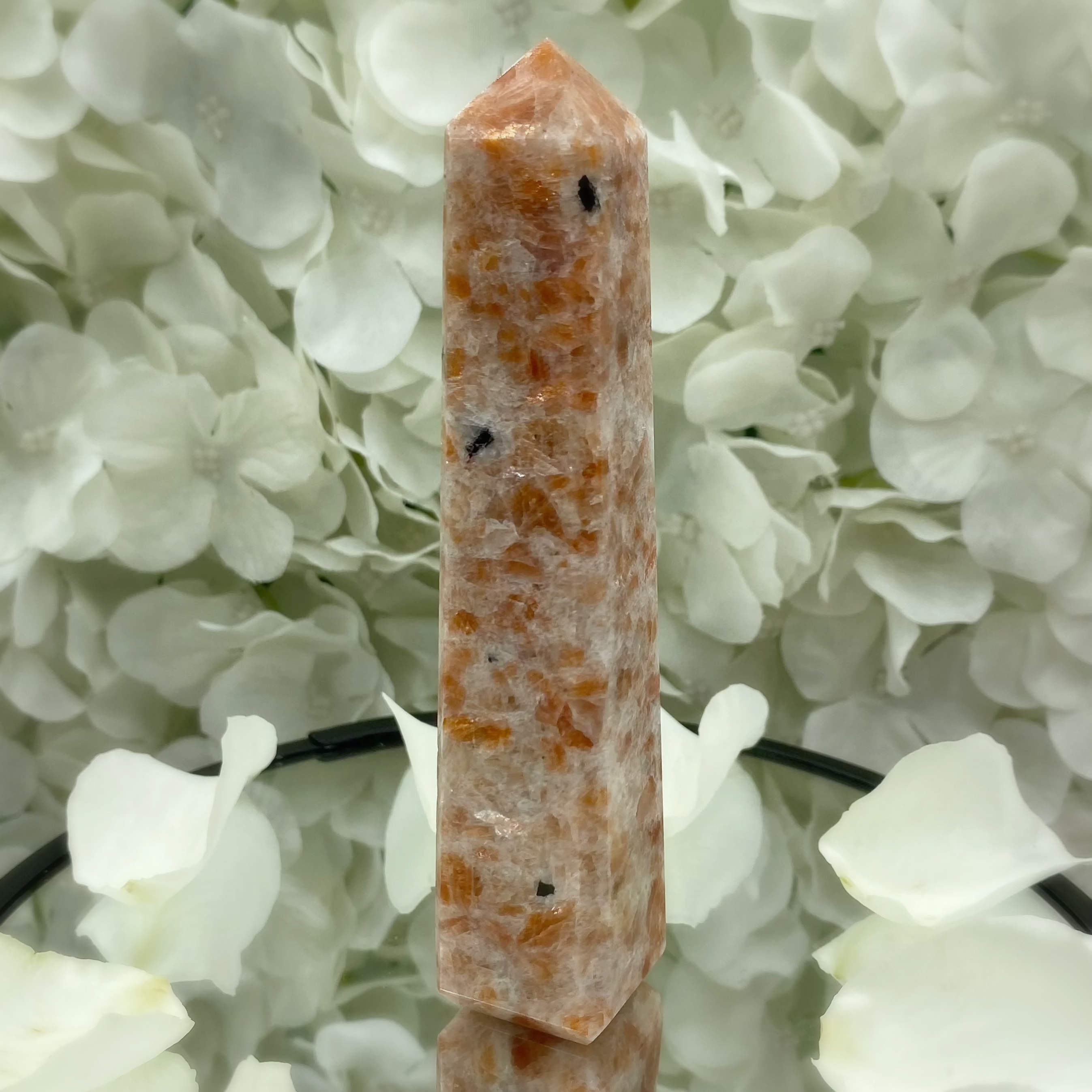 Sunstone Obelisk - Personal Magnetism & Success 2- 12.3cm Crystals