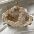 Polished White Quartz Geodes Crystals