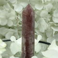 Strawberry Quartz Point - Intuition & Emotional Healing 1- Approx. 8cm Crystals